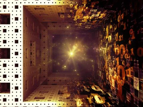 Dance of Fractal Realms Stock Illustration
