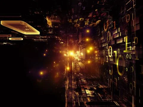 Dance of Fractal Realms Stock Illustration