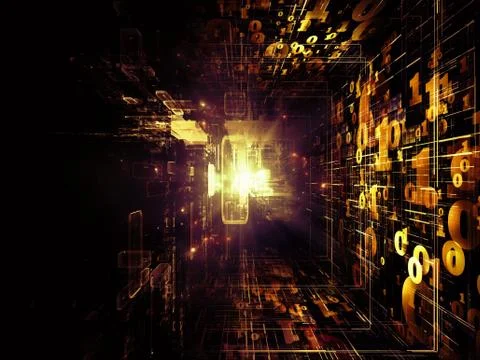 Dance of Fractal Realms Stock Illustration