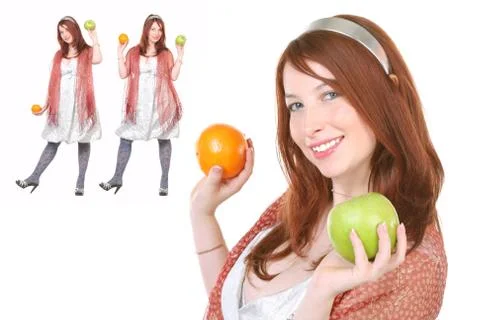Dance with fruit Stock Photos