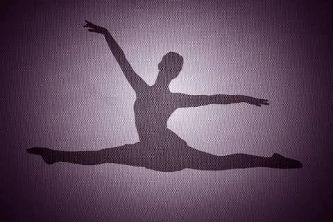 Dance girl ballet silhouette Stock Illustration