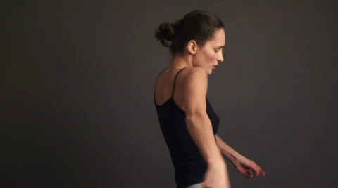 Dance on a gray background Stock Footage 778886