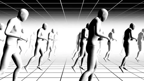 Dance Group of Clone Mannequins Stock Footage 273578925