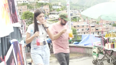 Dance Group Performing In Comuna 13 Medellin Colombia Stock Footage 207752412