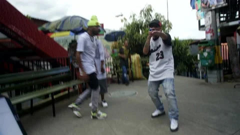 Dance Group Performing In Comuna 13 Medellin Colombia Stock Footage 207753291