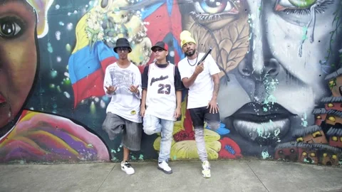 Dance Group Performing In Comuna 13 Medellin Colombia Stock Footage 207753368