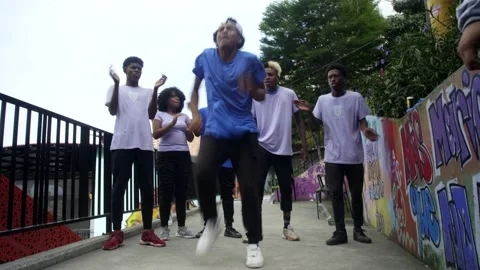Dance Group Performing In Comuna 13 Medellin Colombia Stock Footage 207753452