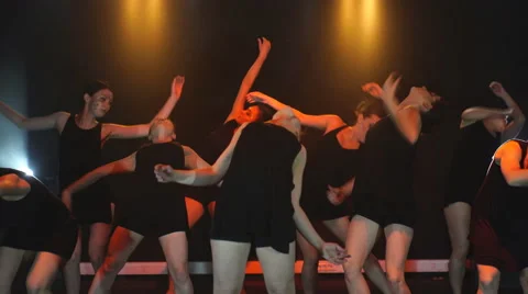 Dance group performs on stage Stock Footage 66861385