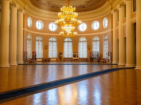 Dance hall with carpet runner in Tauride Palace Stock Photos