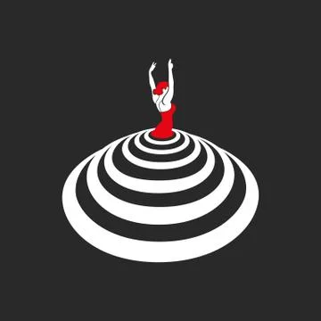 Dance icon concept Stock Illustration