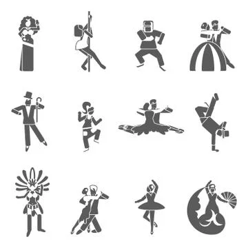 Dance Icon Set Stock-Illustration