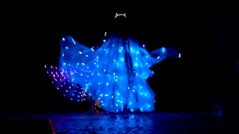 Dance led show Stock Footage 229785292