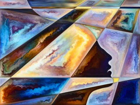 Dance of Living Canvas Stock Illustration