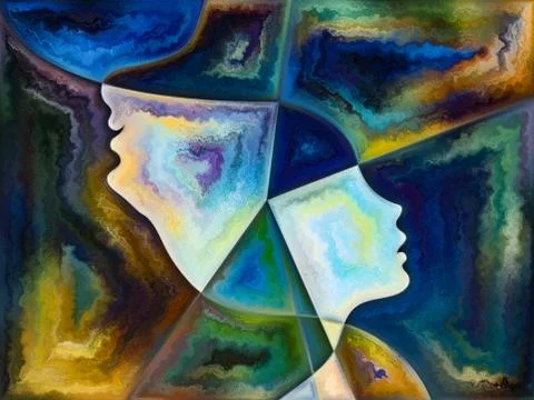 Dance of Living Canvas Stock Illustration