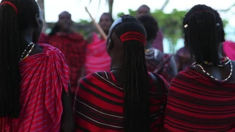 Dance of the Masai shepherds Stock Footage 78066135