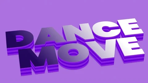 Dance Move 3D violet text Stock Footage 166442158