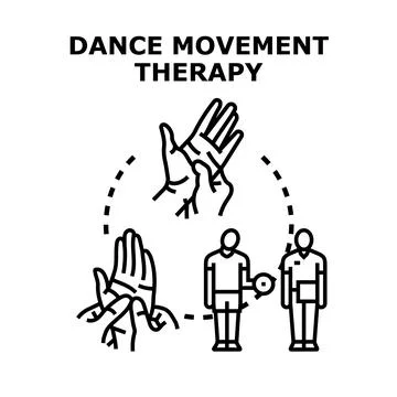 Dance movement therapy concept exploring physical and emotional health Stock Illustration