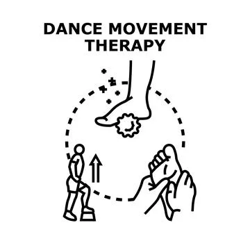 Dance movement therapy vector concept illustration Stock Illustration