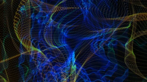 Dance Moving Wave Colored Lines Shimy Motion Background Stock Footage 91936658