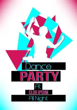 Dance Music Party Background  - Vector Illustration Stock Illustration
