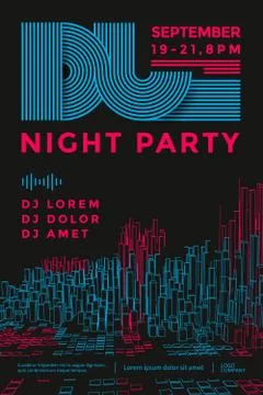 Dance night party Stock Illustration