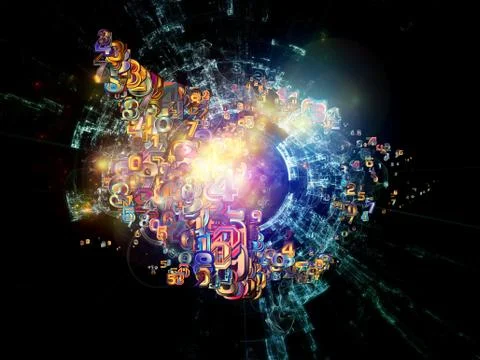 Dance of Numbers Stock Illustration