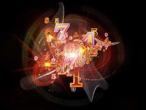 Dance of Numbers Stock Illustration