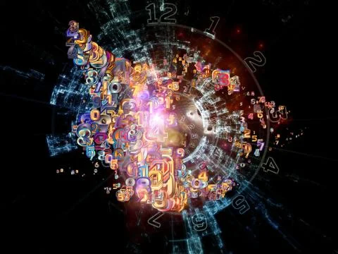Dance of Numbers Stock Illustration