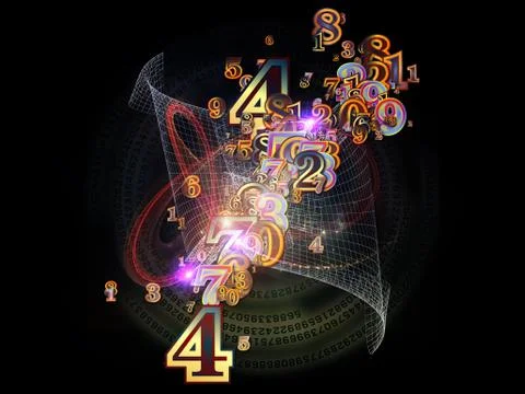 Dance of Numbers Stock Illustration