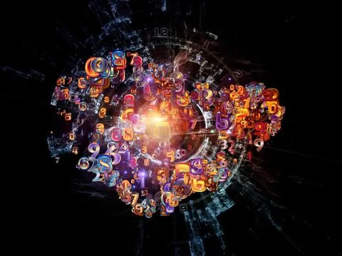 Dance of Numbers Stock Illustration