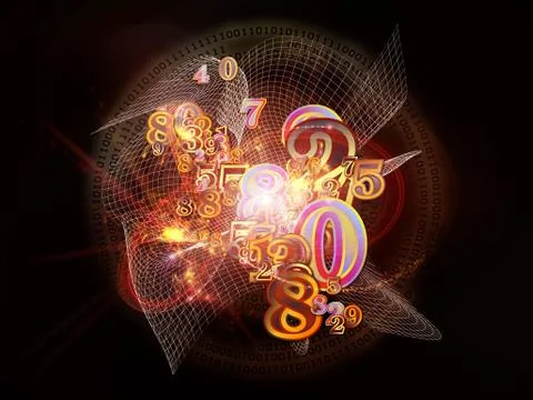 Dance of Numbers Stock Illustration