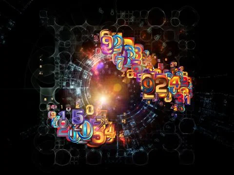 Dance of Numbers Stock Illustration