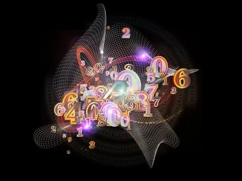 Dance of Numbers Stock Illustration