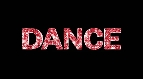 Dance Only Text with Alpha Matte Stock Footage 44447892