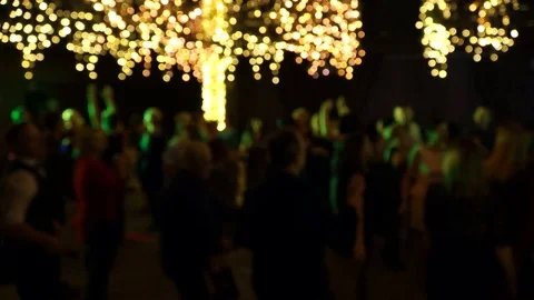 Dance party. Blurred defocused crowd of people. Stock Footage 124135523