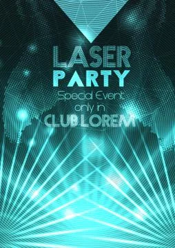 Dance Party Flyer Template - Vector Illustration Stock Illustration