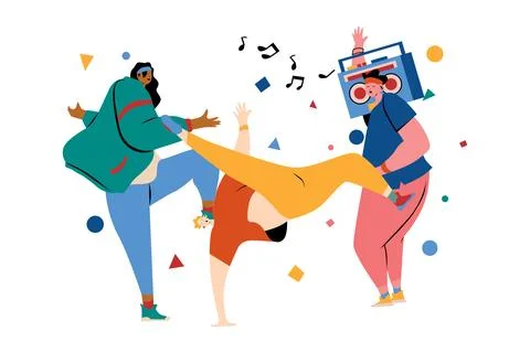 Dance Party Illustration Stock Illustration