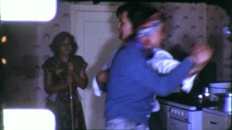 Dance Party MAN DRAG QUEEN 1950s (Vintage Film Home Movie)  6153 Stock Footage 12658280