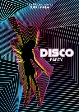 Dance Party Poster Background Template - Vector Illustration Stock Illustration
