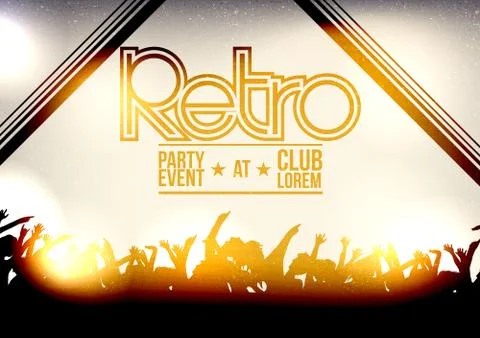 Dance Party Poster Background Template - Vector Illustration Stock Illustration