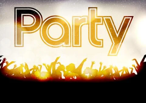 Dance Party Poster Background Template - Vector Illustration Stock Illustration