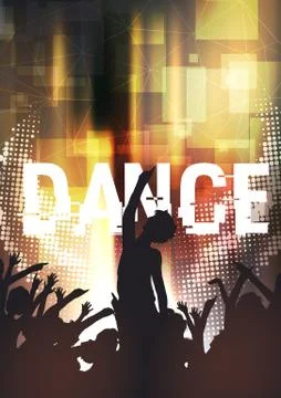 Dance Party Poster Background Template - Vector Illustration Stock Illustration