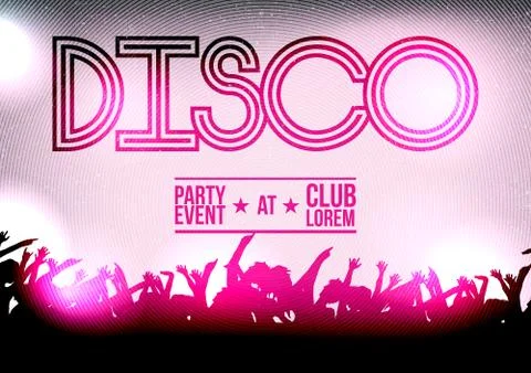 Dance Party Poster Background Template - Vector Illustration Stock Illustration