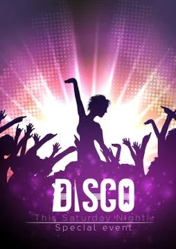 Dance Party Poster Background Template - Vector Illustration Stock Illustration