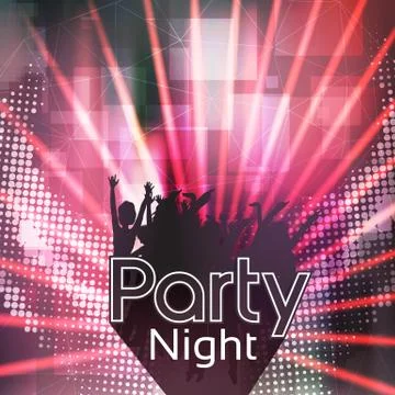 Dance Party Poster Background Template - Vector Illustration Stock Illustration