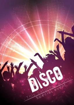 Dance Party Poster Background Template - Vector Illustration Stock Illustration