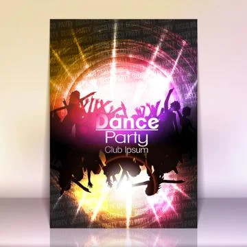 Dance Party Poster Background - Vector Illustration Stock Illustration