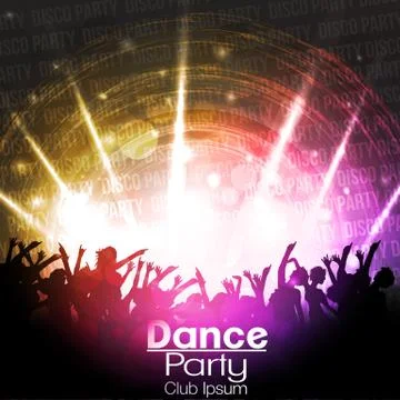 Dance Party Poster Background - Vector Illustration Stock Illustration