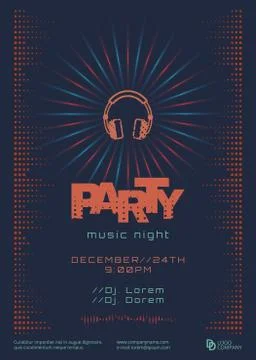 Dance party poster Stock Illustration