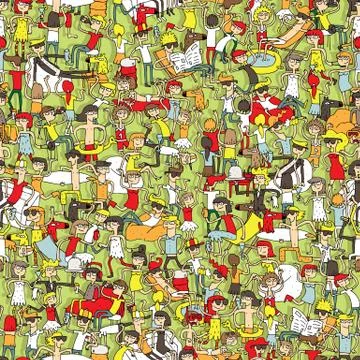 Dance party seamless pattern Stock Illustration